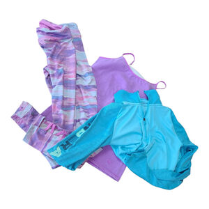 Activewear Outfit Girls 14: Purple Pink Top & Leggings